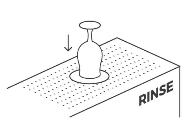 グラスはすすいで再利用
